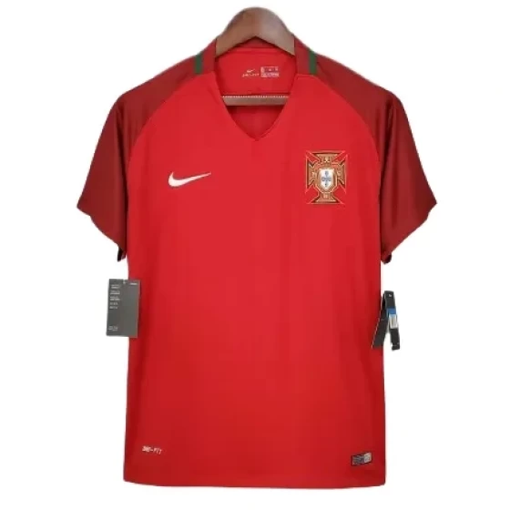 2016 Portugal Retro Jersey Home Euro Cup