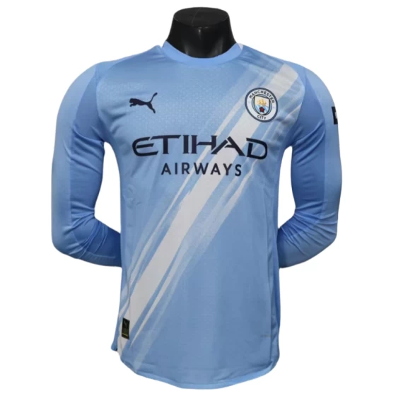 2025-26 Manchester City Soccer Shirt Home Shirt player version Long Sleeve