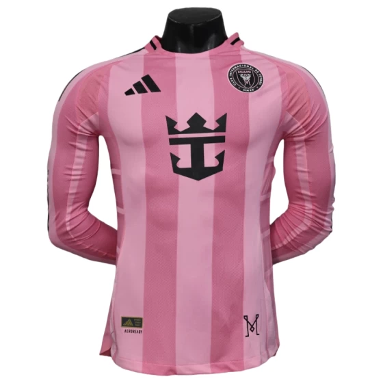 2025-26 Inter Miami CF Home Pink Soccer Jersey Player Version Shirt Long sleeve