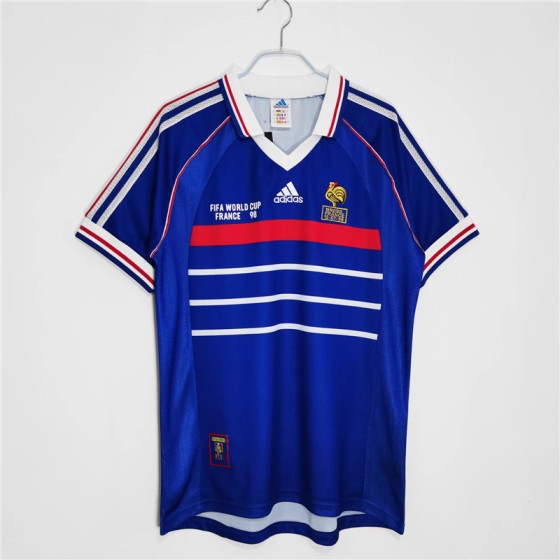 1998 France Retro Jersey Home World Cup